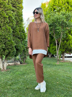 STİL AEROBİN KUMAŞ İKİLİ TAKIM KAHVE