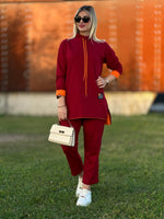 STİL ARMALI İKİLİ TAKIM BORDO