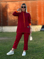 STİL ARMALI İKİLİ TAKIM BORDO