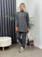 STİL ARMALI İKİLİ TAKIM KOYU GRİ