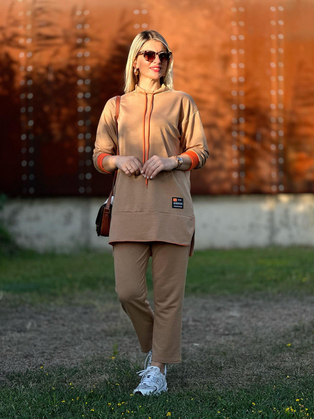 STİL ARMALI İKİLİ TAKIM KREM TURUNCU
