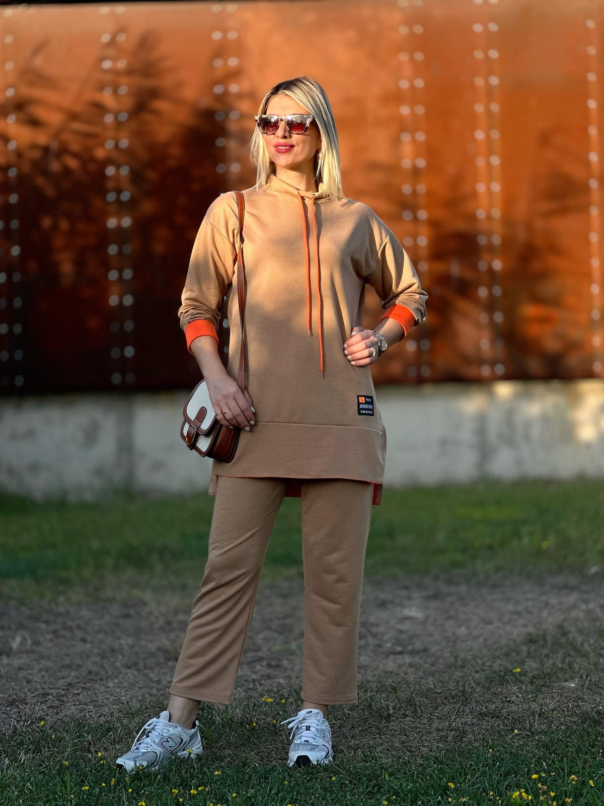 STİL ARMALI İKİLİ TAKIM KREM TURUNCU
