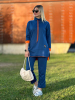 STİL ARMALI İKİLİ TAKIM SAKS MAVİ