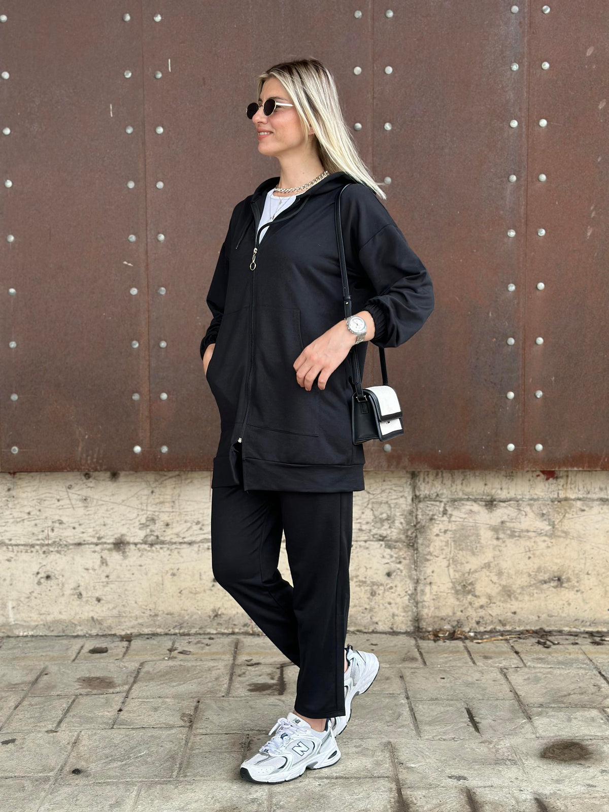 STİL FERMUARLI İKİLİ TAKIM SİYAH