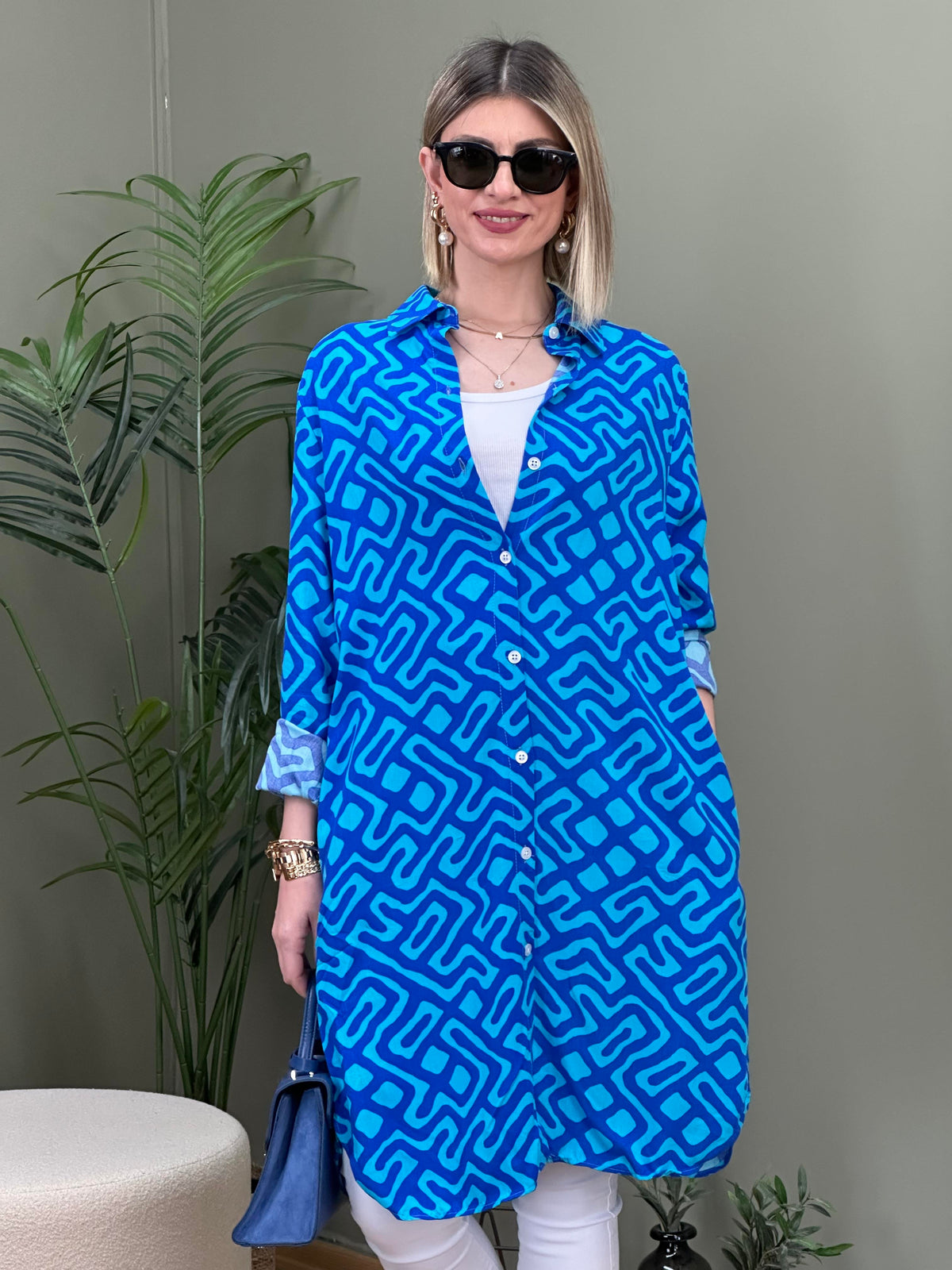STİL GÖMLEK TUNİK MAVİ