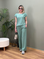 STİL OMUZ DRAPELİ İKİLİ TAKIM MİNT