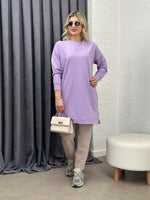 STİL SWEAT TUNİK LILA