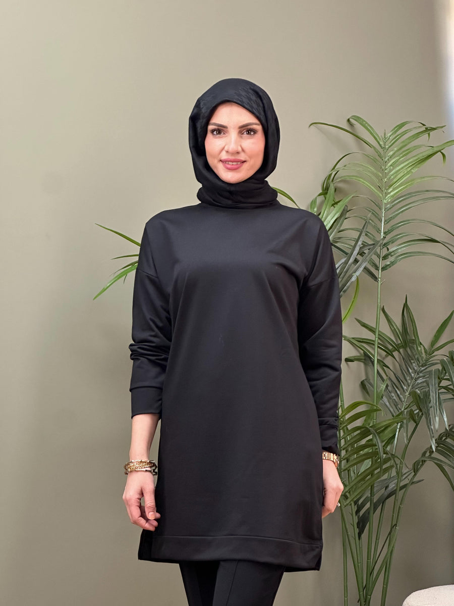 STİL SWEAT TUNİK SİYAH