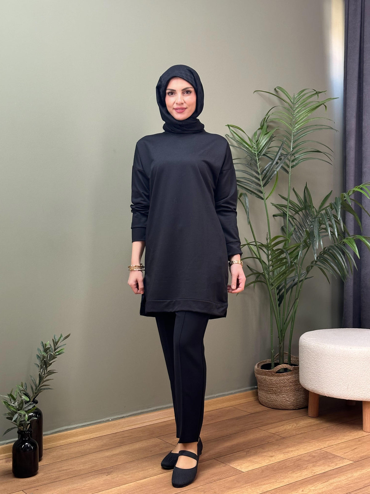 STİL SWEAT TUNİK SİYAH