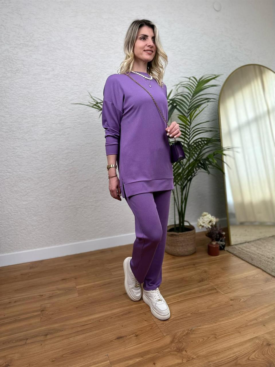STİL TAKIM BÜRÜMCÜK KUMAŞ MOR