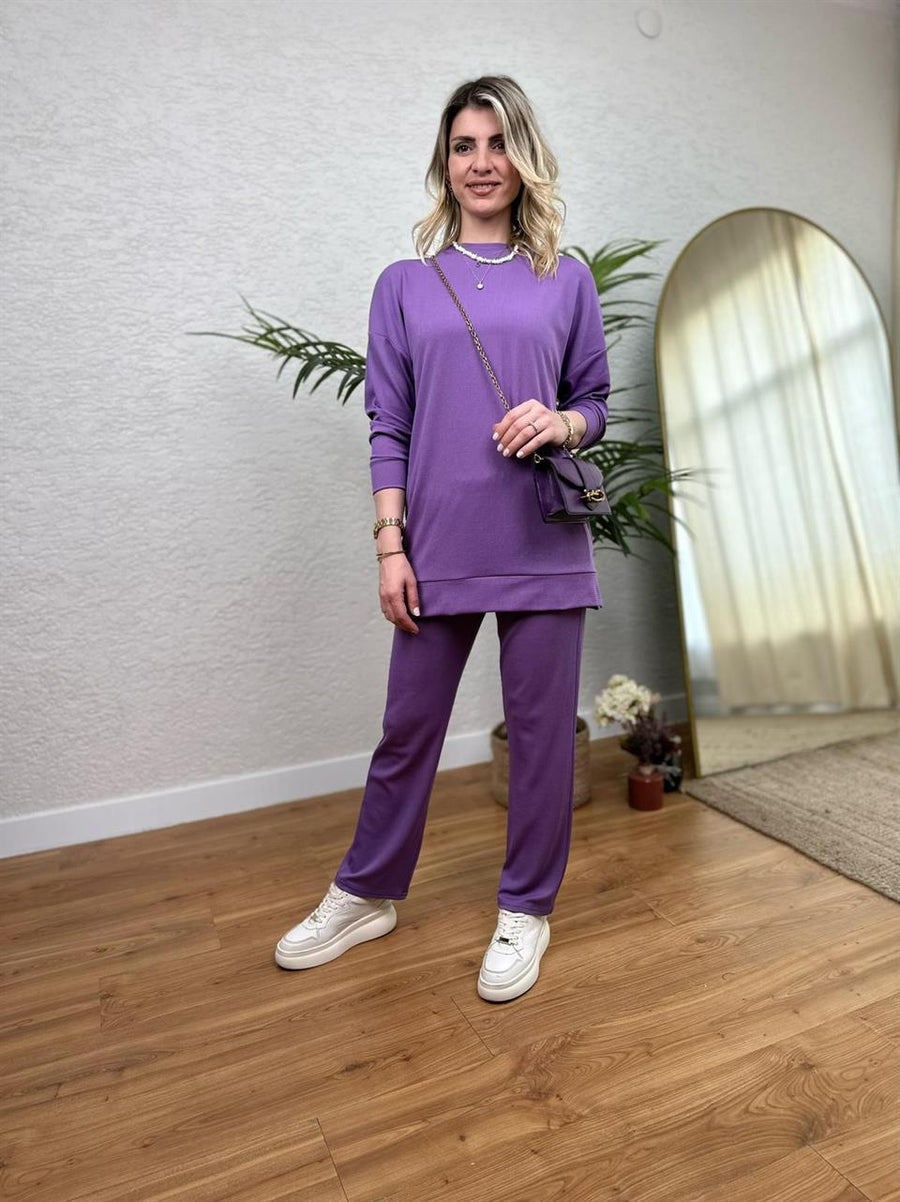 STİL TAKIM BÜRÜMCÜK KUMAŞ MOR