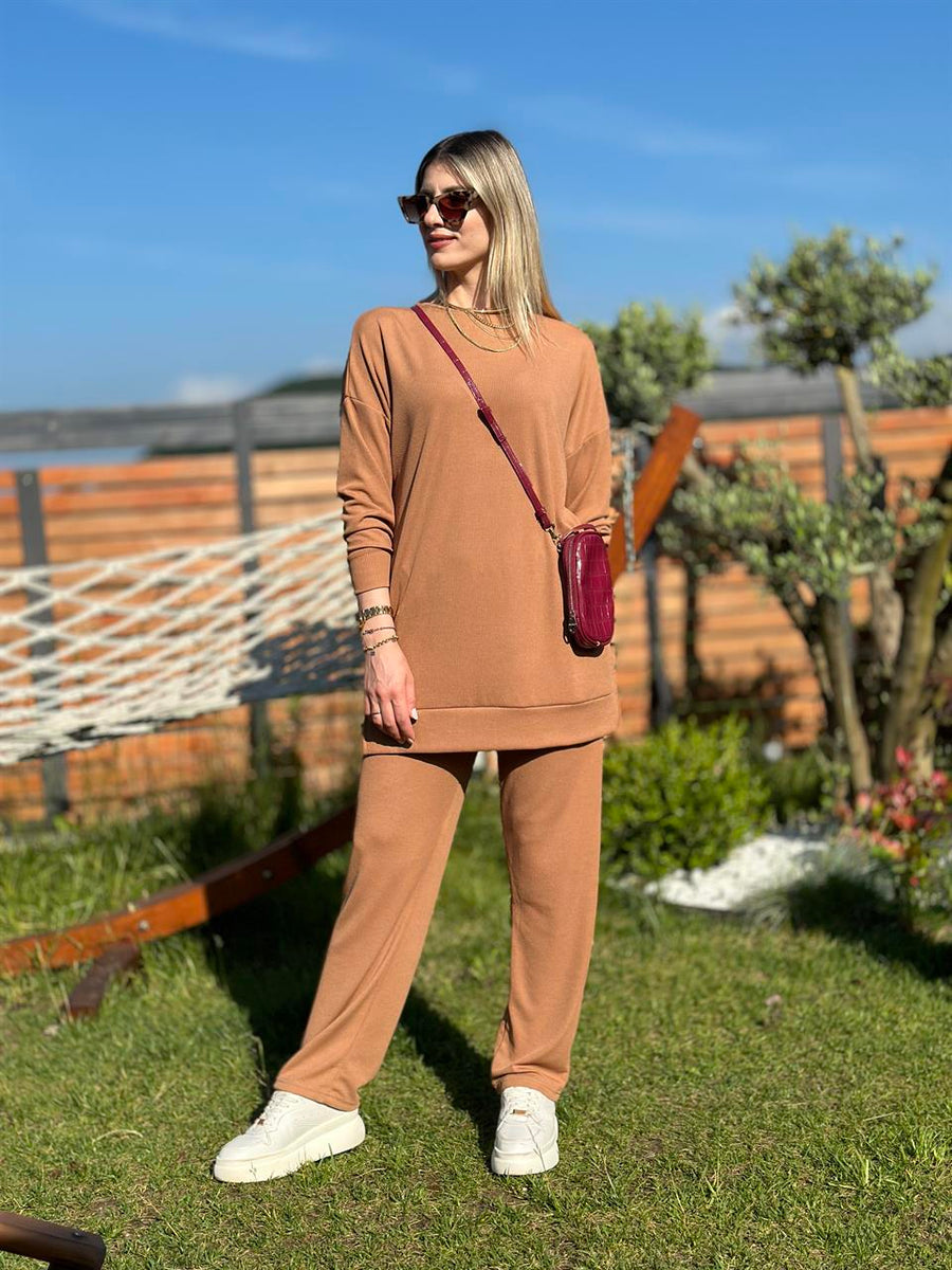 STİL TAKIM BÜRÜMCÜK KUMAŞ SÜTLÜKAHVE