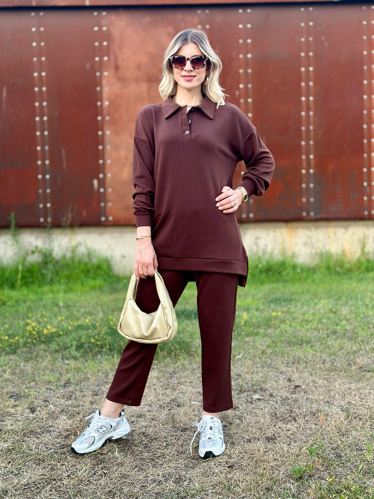 STİL TAKIM POLO YAKA ACI KAHVE