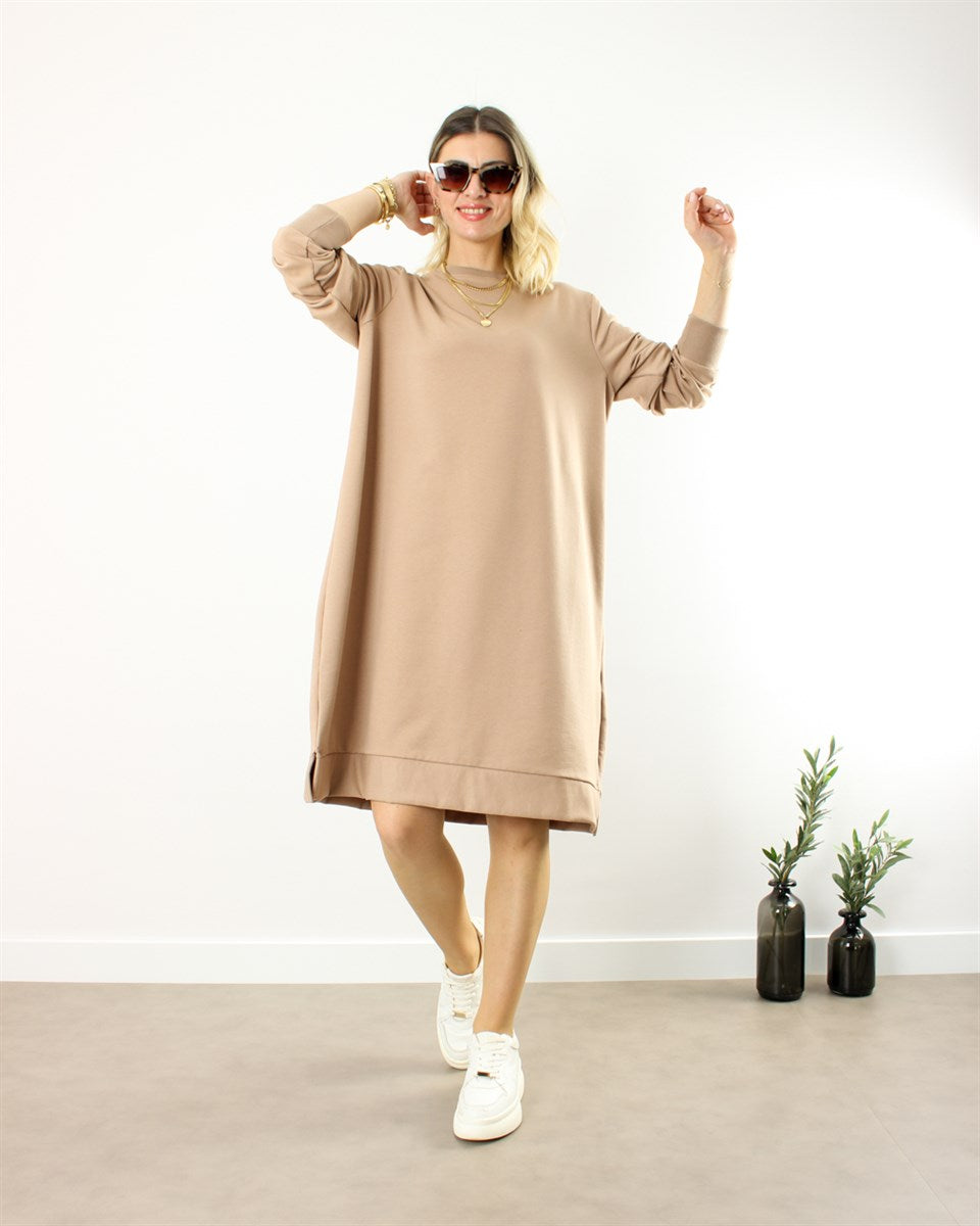 SWEAT TUNİK SİYAH KREM