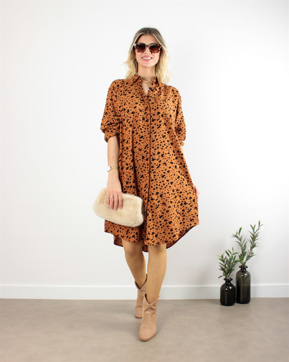 TASARIM GÖMLEK TUNİK MODEL 19 LEOPAR
