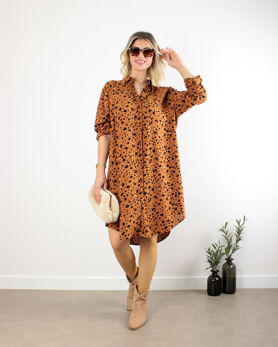 TASARIM GÖMLEK TUNİK MODEL 19 LEOPAR