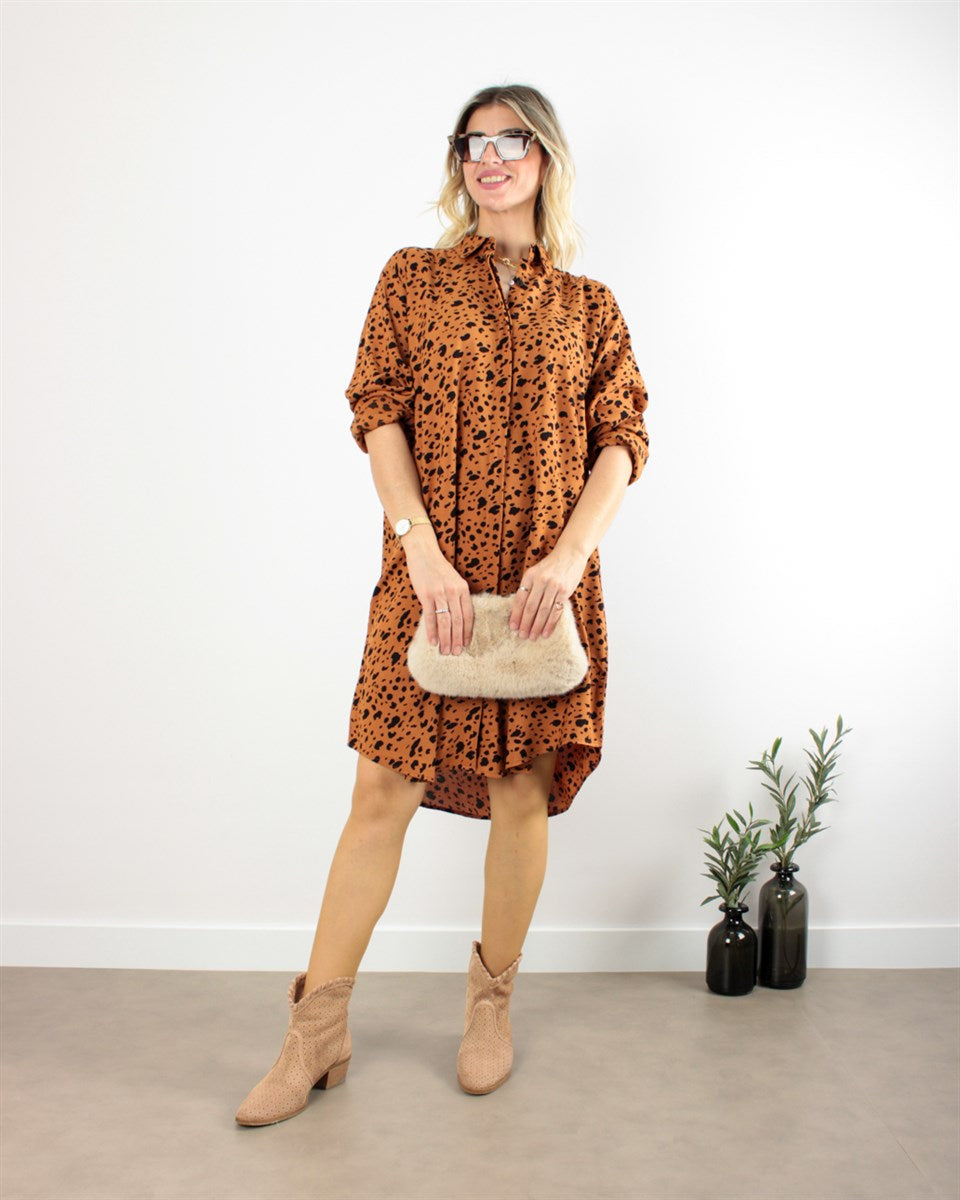 TASARIM GÖMLEK TUNİK MODEL 19 LEOPAR