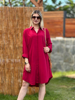 TASARIM GÖMLEK TUNİK MODEL BORDO