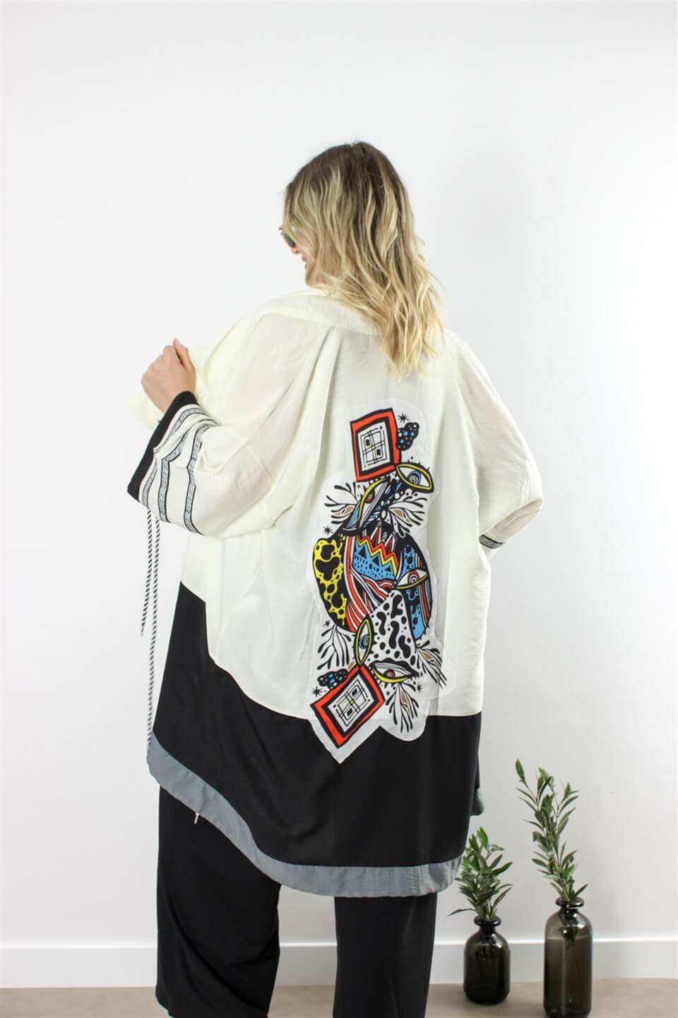 TASARIM KAFTAN AYROBİN KUMAŞ BEYAZ