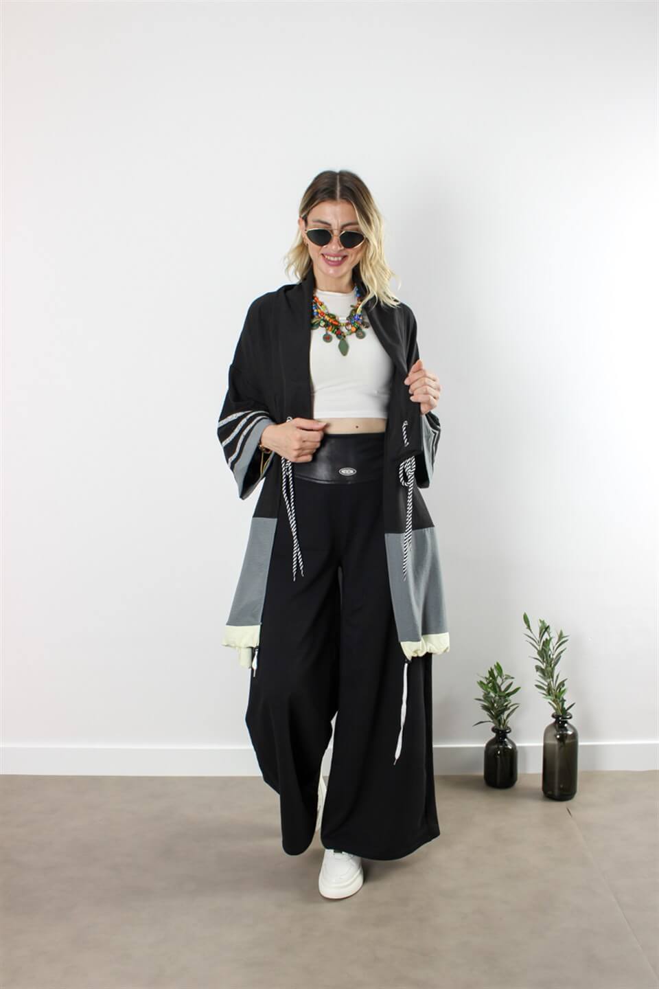 TASARIM KAFTAN AYROBİN KUMAŞ SİYAH