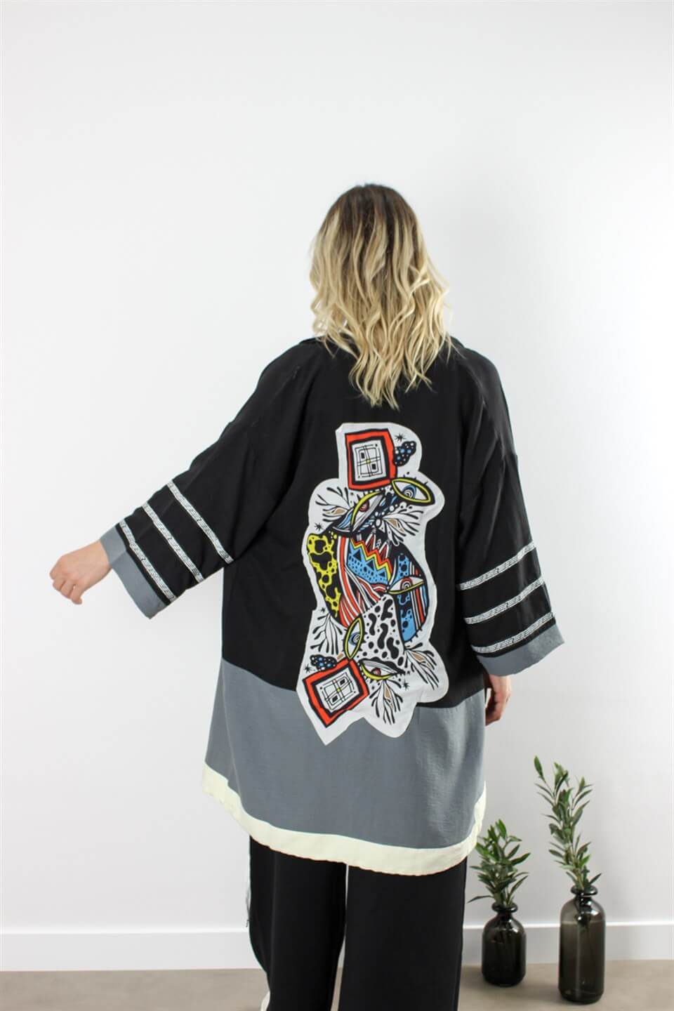 TASARIM KAFTAN AYROBİN KUMAŞ SİYAH