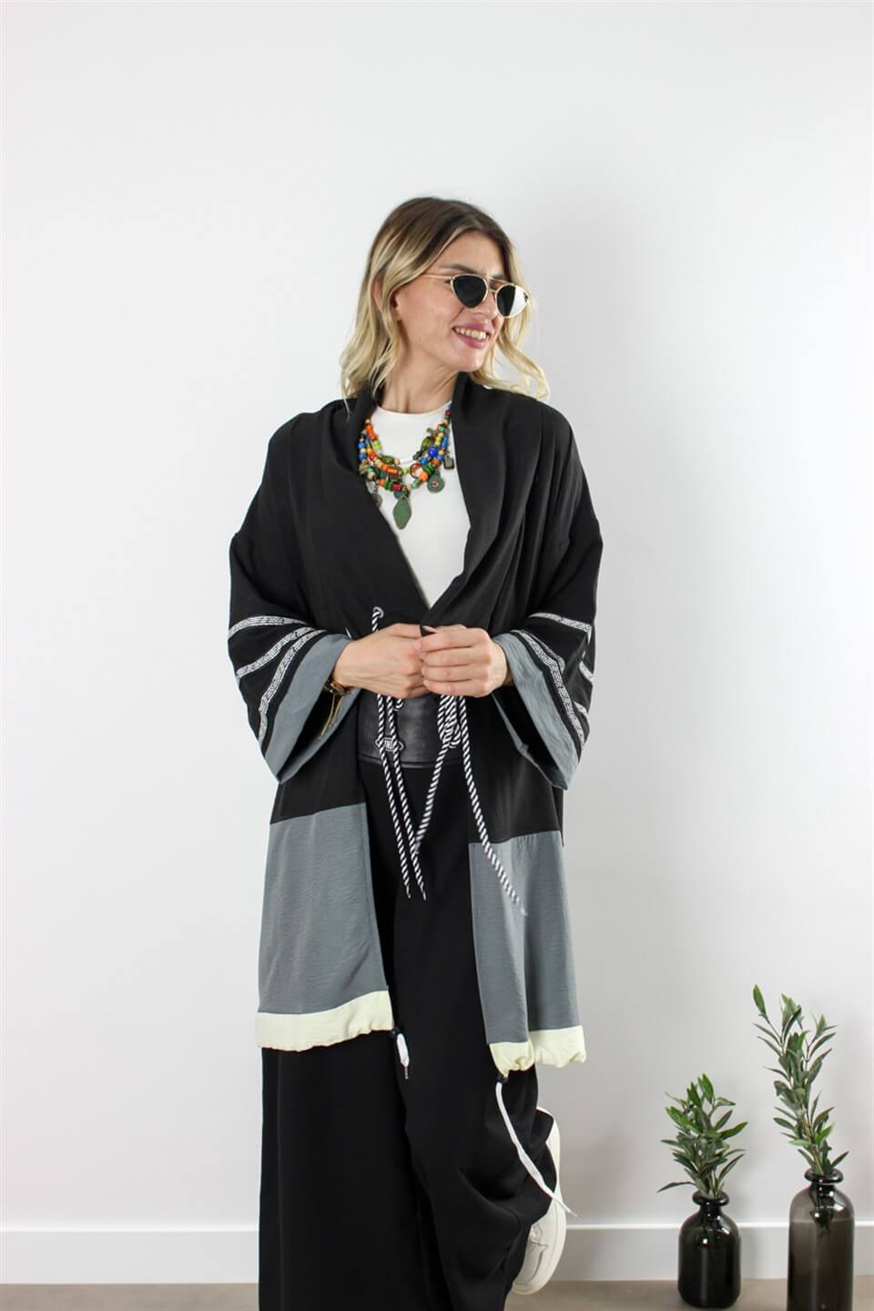 TASARIM KAFTAN AYROBİN KUMAŞ SİYAH