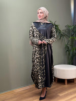 TASARIM LEOPAR SWEAT ELBİSE MODEL 1