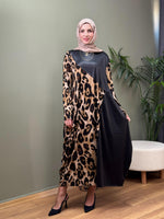 TASARIM LEOPAR SWEAT ELBİSE MODEL 2