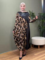 TASARIM LEOPAR SWEAT ELBİSE MODEL 2