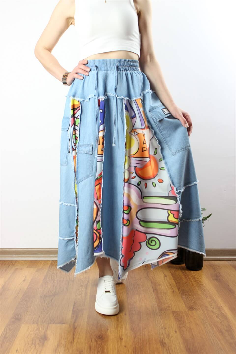 TASARIM MEÇLİ ETEK TENSEL KUMAŞ DESEN 2