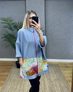 TASARIM MEÇLİ FERMUARLI TENSEL KOT SWEAT TUNİK