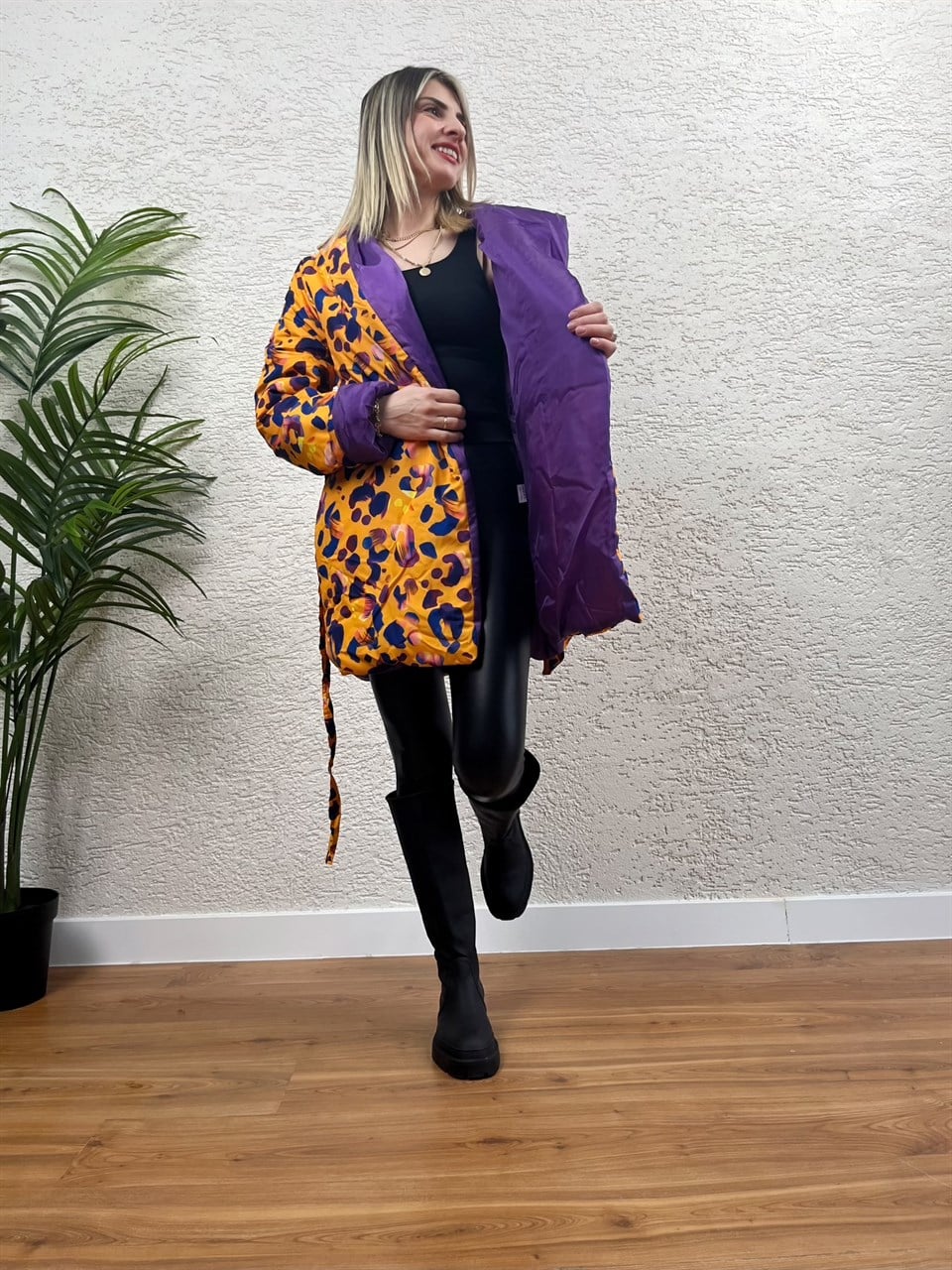 TASARIM NEON DESEN ŞİŞME MONT