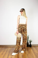 TASARIM PANTOLON ŞİFON LEOPAR