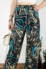 TASARIM PANTOLON ŞİFON ZEBRA