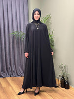 TASARIM SİYAH KENDİNDEN SİMLİ  ELBİSE