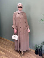 TASARIM UZUN KOL KATLAMALI KAP SÜTLÜ KAHVE