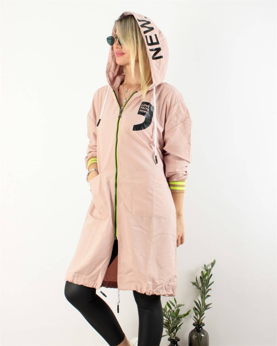 TASARIM YAĞMURLUK PARAŞÜT TOZ PEMBE