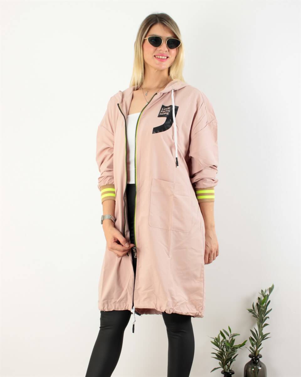 TASARIM YAĞMURLUK PARAŞÜT TOZ PEMBE