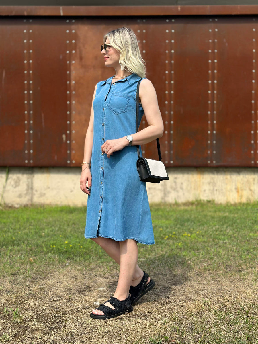 TENSEL KOT MİDİ ELBİSE