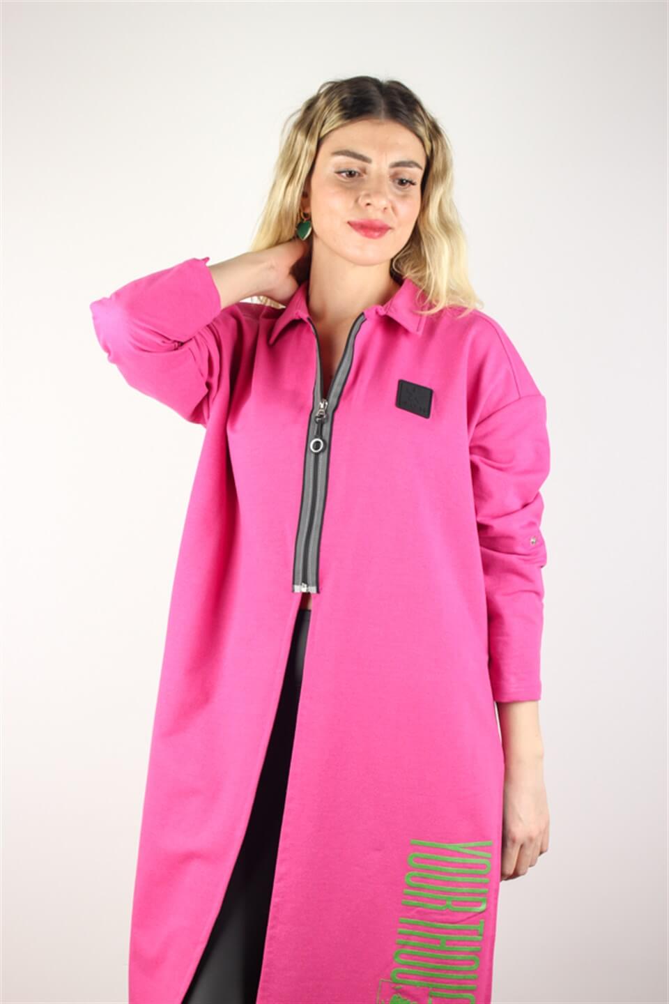 TUNİK ELBİSE NEON PEMBE