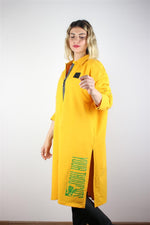 TUNİK ELBİSE NEON SARI