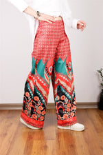 VİNTAGE MULTİ DESEN LİKRALI PANTOLON