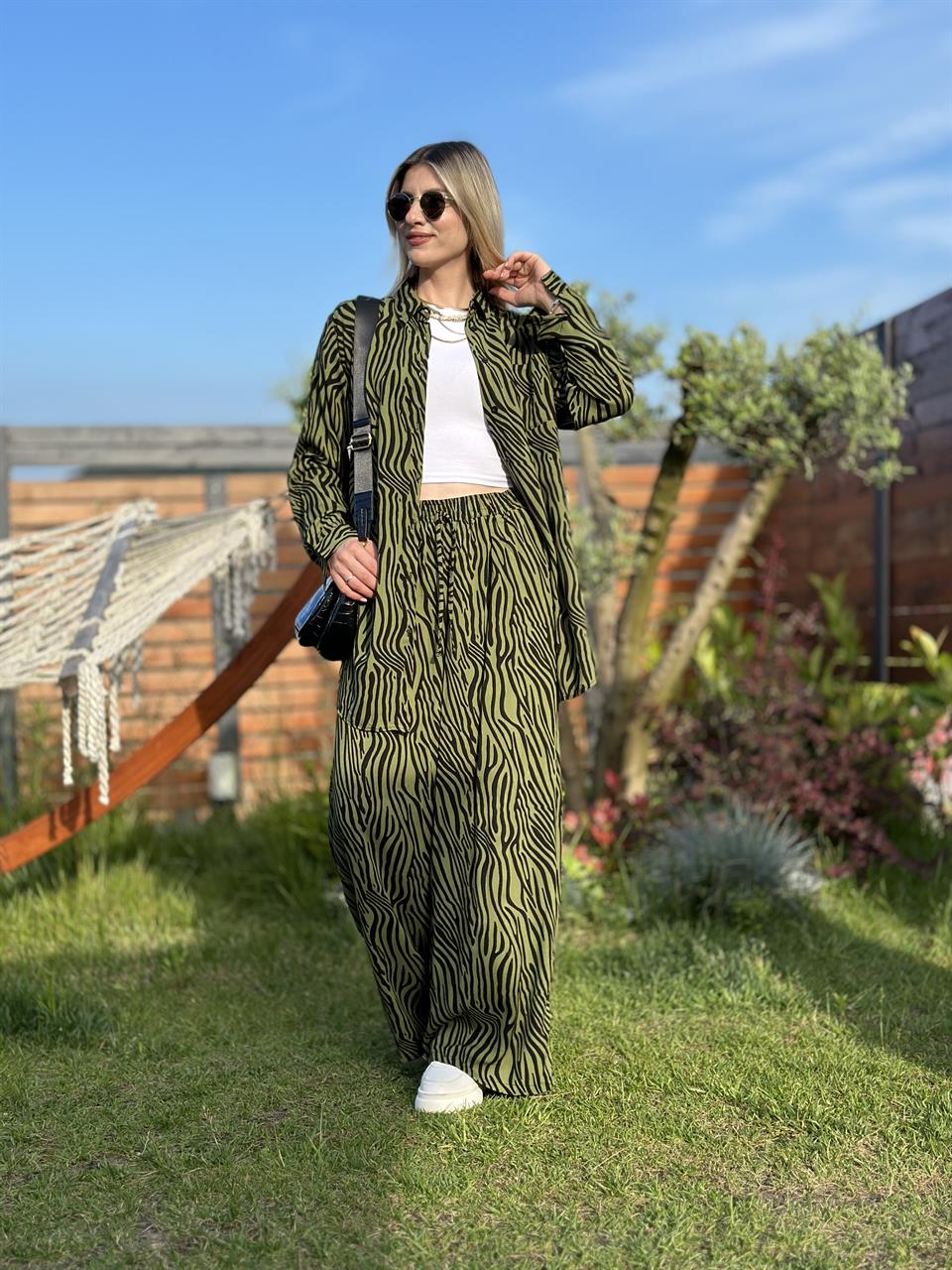 ZEBRA DESEN İKİLİ TAKIM HAKİ