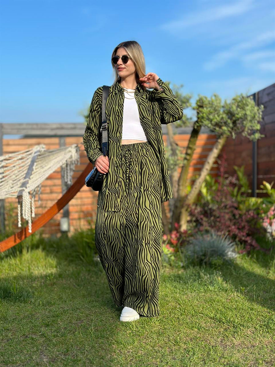 ZEBRA DESEN İKİLİ TAKIM HAKİ
