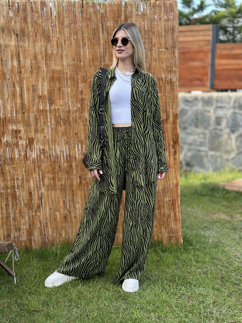 ZEBRA DESEN İKİLİ TAKIM HAKİ