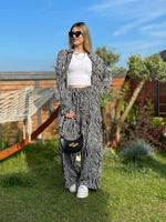 ZEBRA DESEN İKİLİ TAKIM SİYAH/BEYAZ